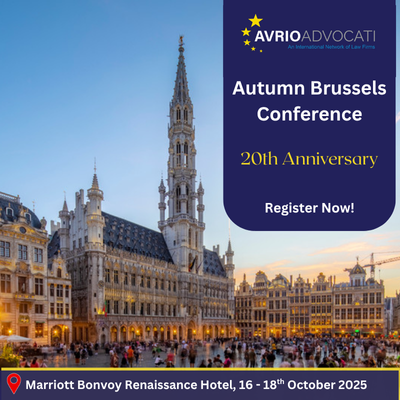 Image of Brussels with Avrio Advocati logo
