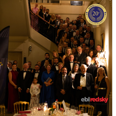 Avrio Members on the stairs of Chateau Saint Anne