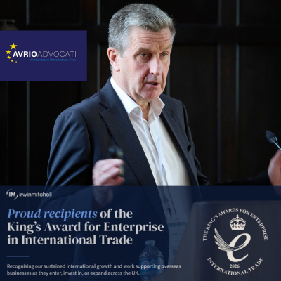 Bryan Bletso and Irwin Mitchell Win The King’s Award for Enterprise in International Trade
