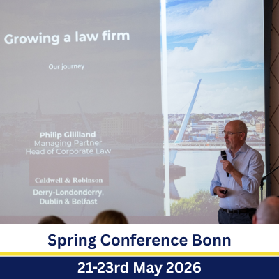 Philip Gilliland speaks to delegates at Avrio Advocati Conference