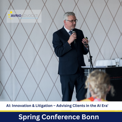 Emmett Maginn speaks to Avrio Advocati Conference Delegates